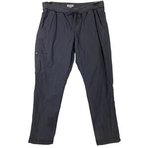 LL Bean Stretch Ripstop Pull On Pants Women M Gray Fleece Lined Hike Ski Winter